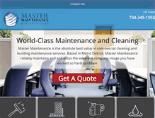 Tablet Screenshot of mastermaintenance.com